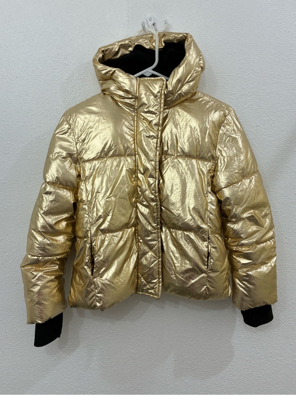 GAP Metallic Gold Puffer Jacket with Hood